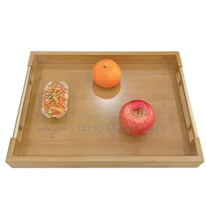 Set of Three Nested Wooden Serving Trays