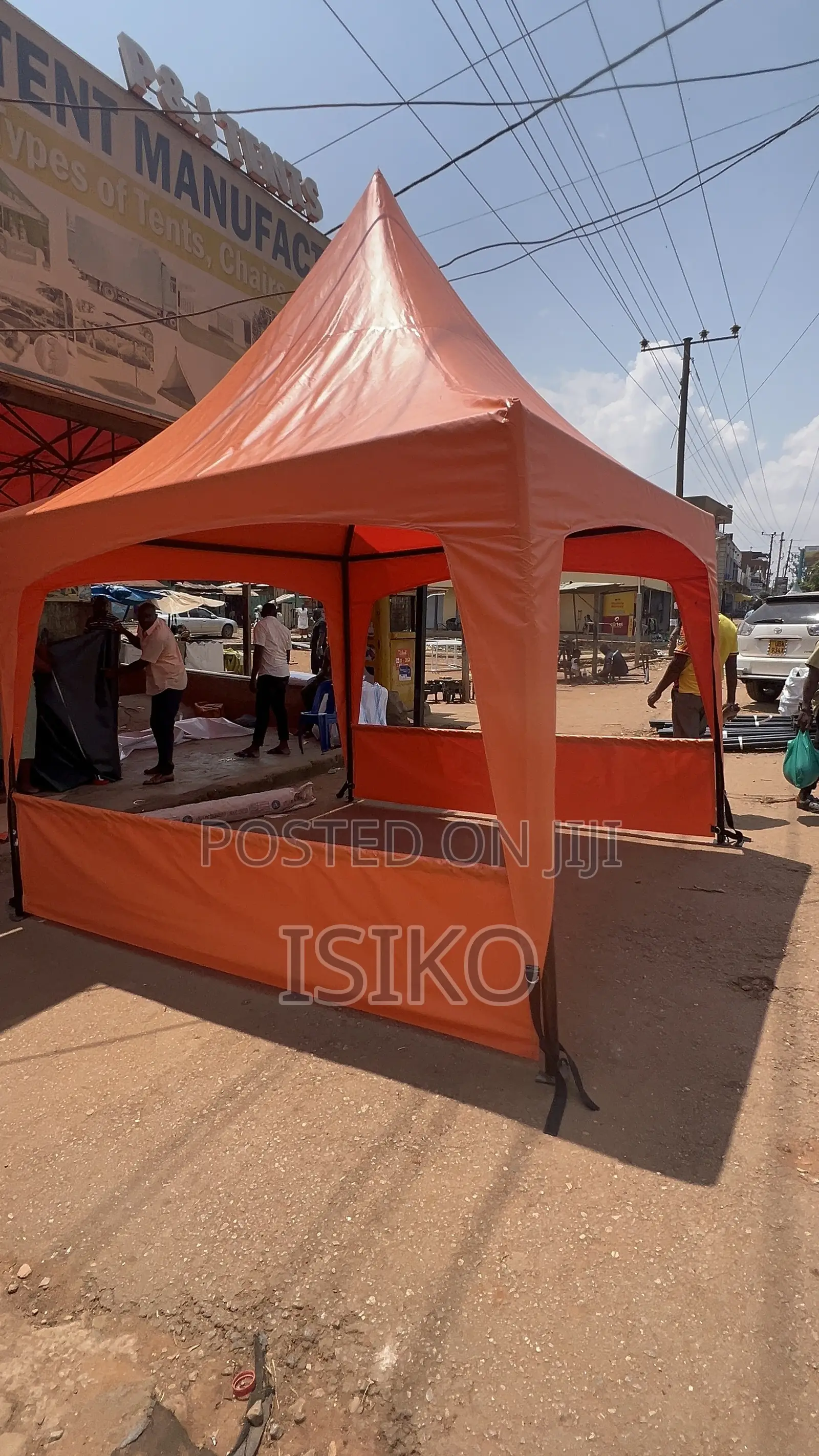 3m by 3m Butterfly Orange Hard Materialed Tent