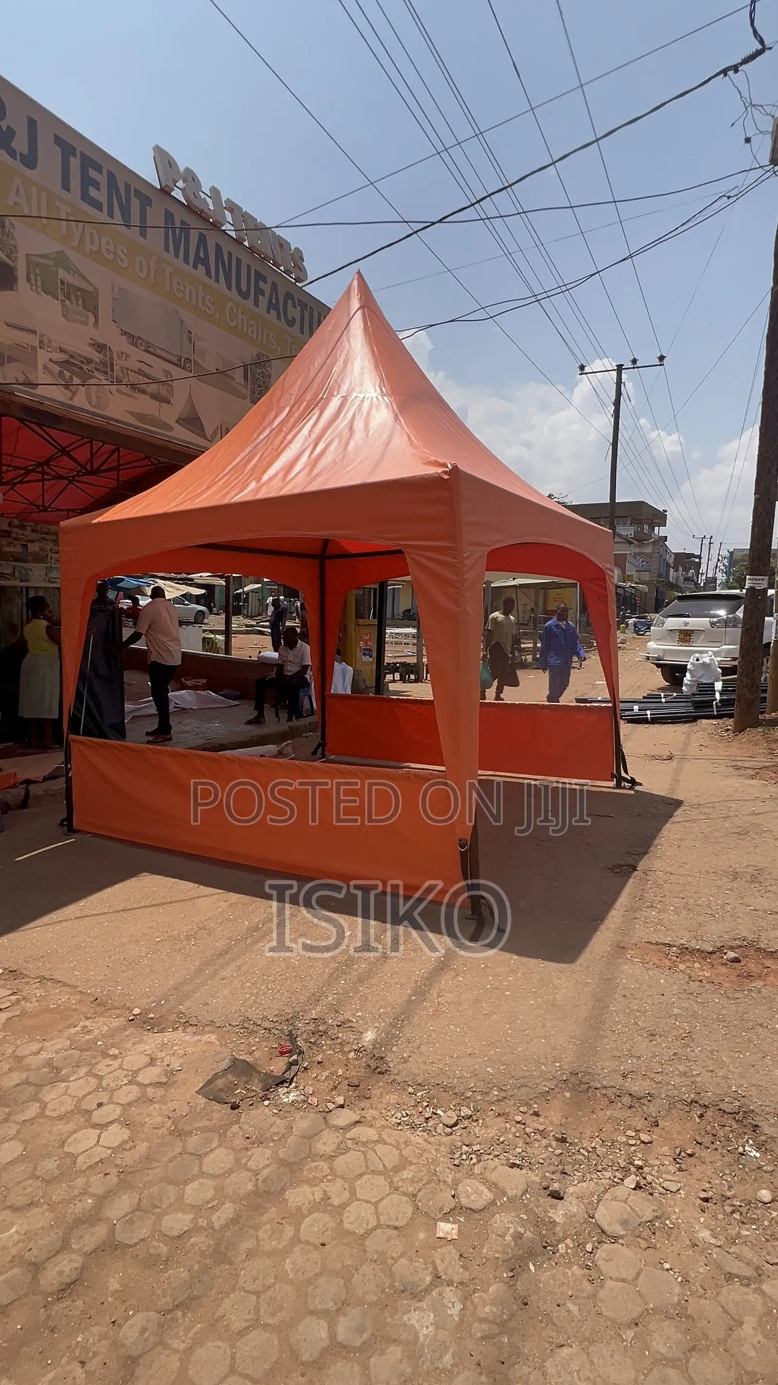 3m by 3m Butterfly Orange Hard Materialed Tent