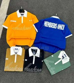 Oversized, Vintage-Style Blocking Polo Shirts