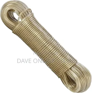 50m PVC Plastic Coated Steel Wire Rope Clothesline -