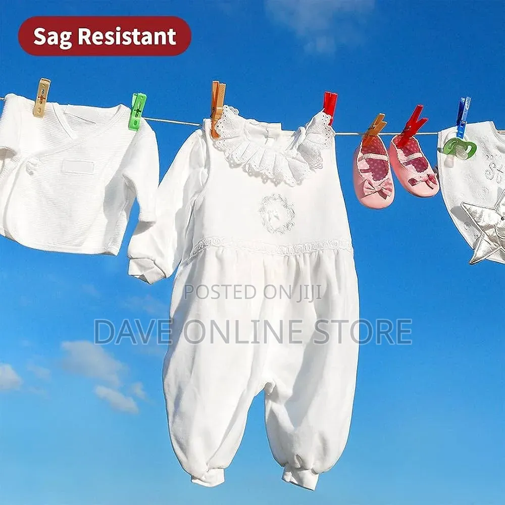 50m PVC Plastic Coated Steel Wire Rope Clothesline -