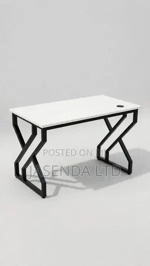 Modern Office Desk 120cm White Black | Free Delivery Kampala