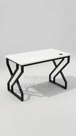 Modern Office Desk 120cm White Black | Free Delivery Kampala