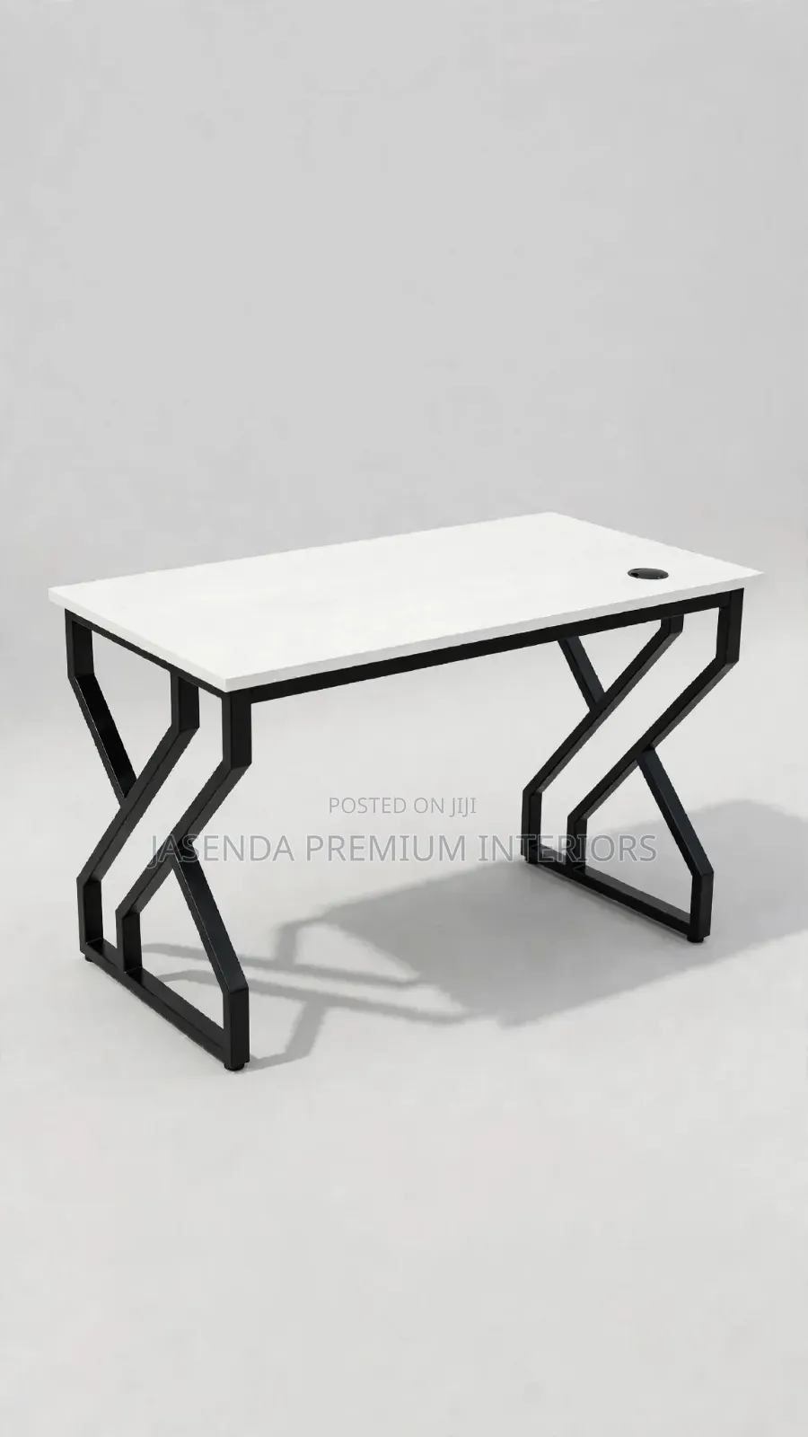 Modern Office Desk 120cm White Black | Free Delivery Kampala