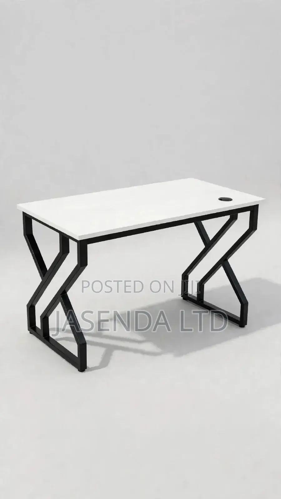 Modern Office Desk 120cm White Black | Free Delivery Kampala