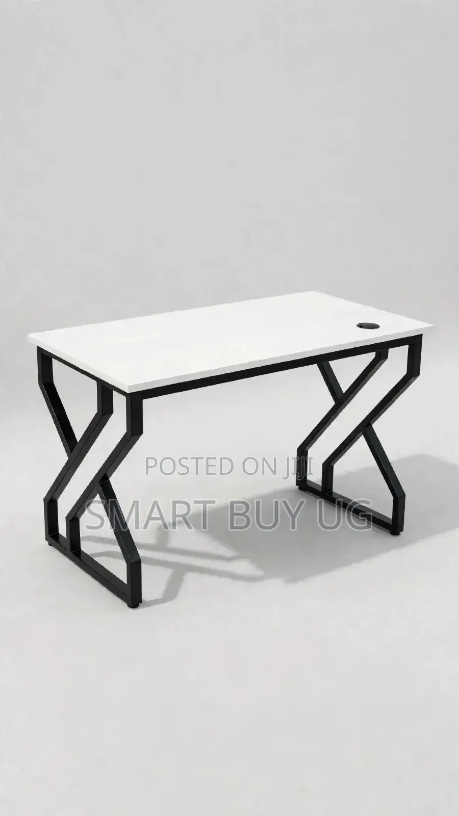 Modern Office Desk 120cm White Black | Free Delivery Kampala