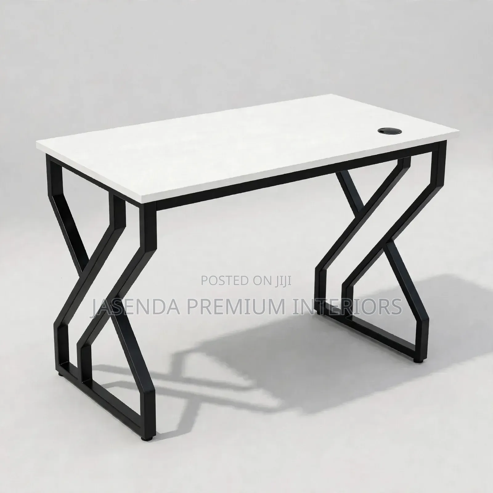 Modern Office Desk 120cm White Black | Free Delivery Kampala