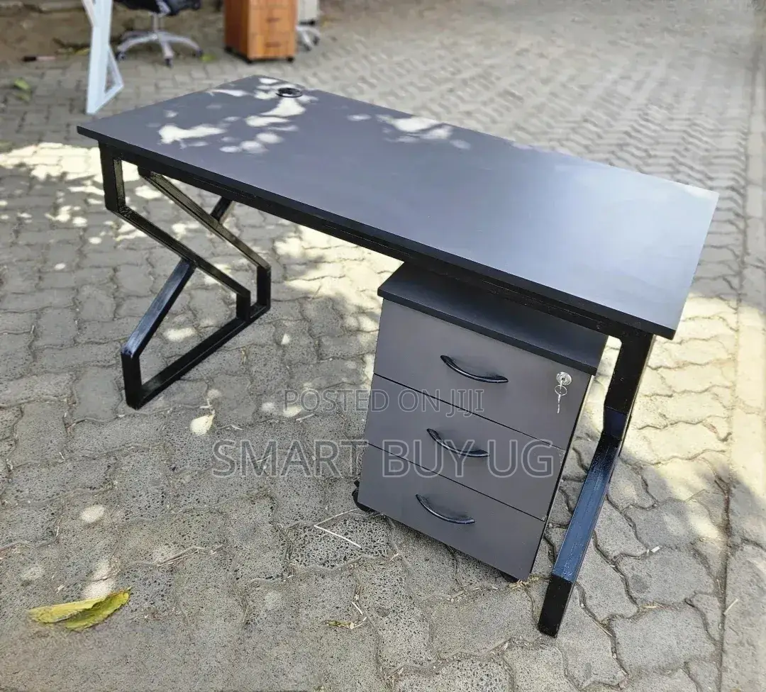 Office Desk 120cm With Drawers – Professional – Home Office Ready