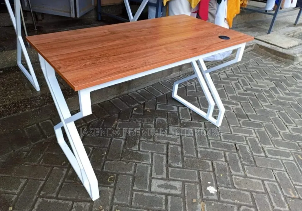 Study Computer Desk 120cm Wood Top Metallic X Legs | Heavy Duty