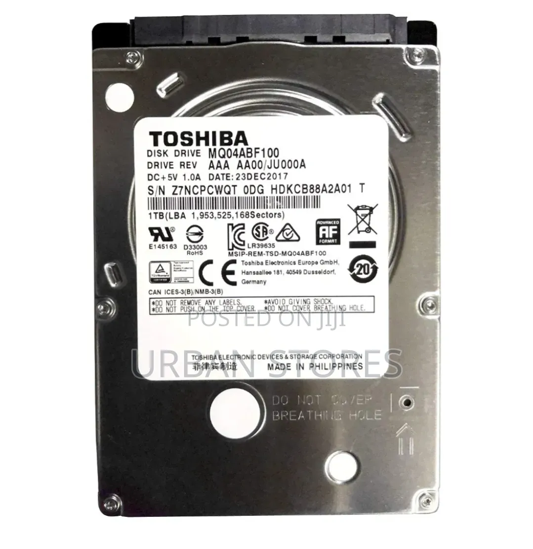 TOSHIBA 1tb/1000gb Sata 7mm 2.5" Hard Drive