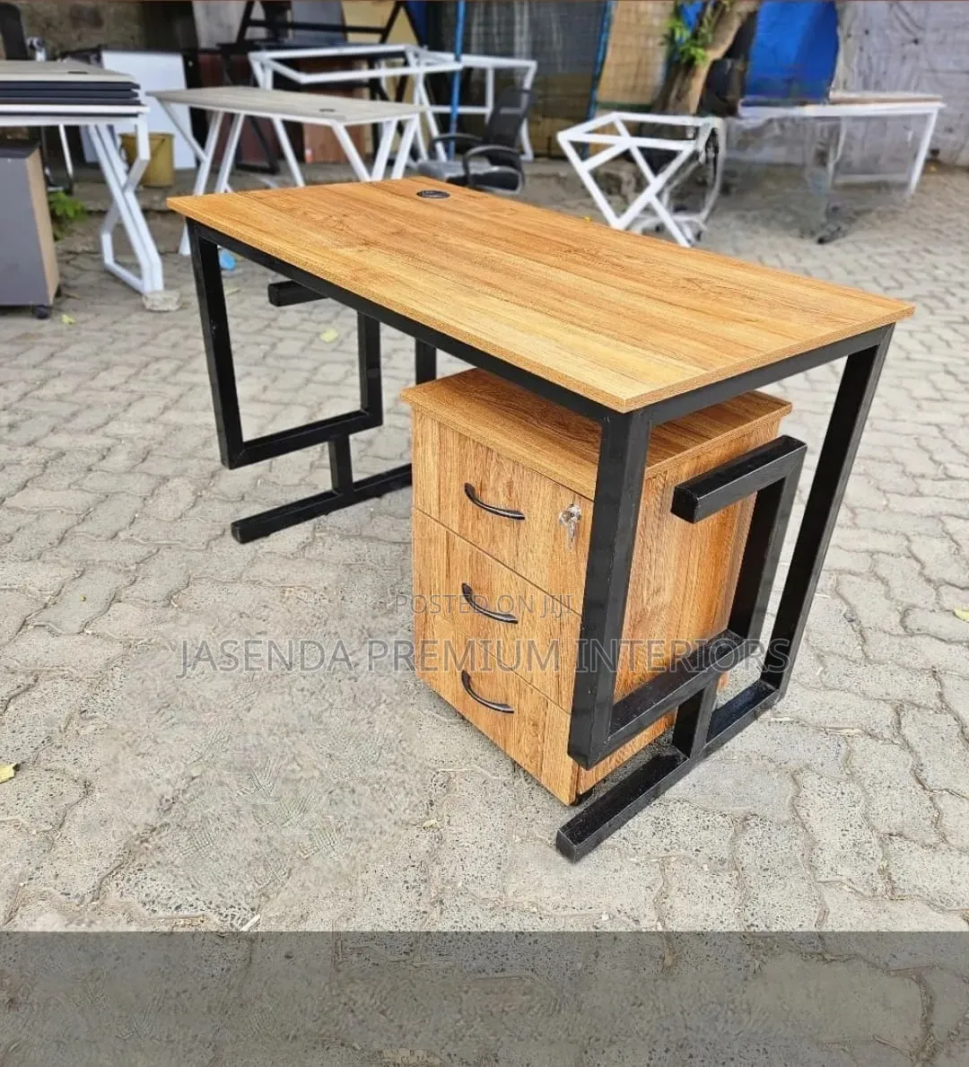 Office Desk 120cm Wood Top + X Legs | Home Office Desk Saver