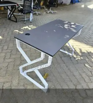 Office Desk 120cm Gray Top + X White Legs | Sturdy Modern