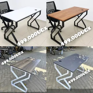 Modern Table 120cm Wood Top + Black X Metallic Legs | 