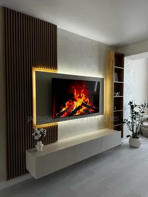 Modern TV Wall Unit With Display Shelves | Free Installation