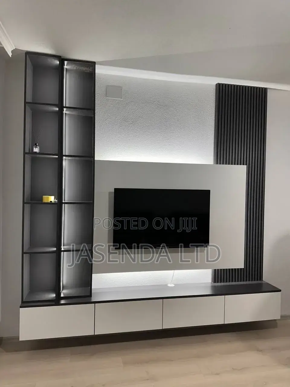Modern TV Wall Unit With Cabinets | Floating TV Stand