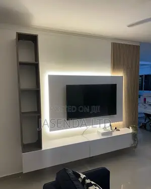 TV Wall Unit With LED Strip | Floating Stand Living Room