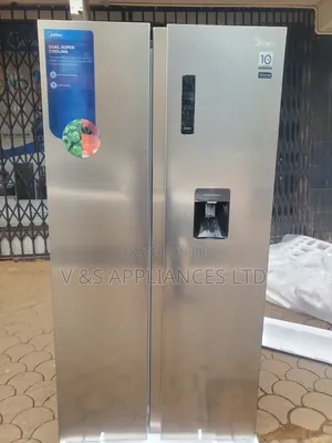 710L Midea Side by Side Silver Fridge
