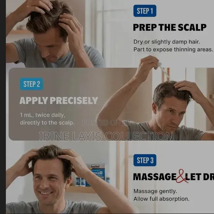 6pc Pack Minoxidil Hair Regrowth Treatment for Men.