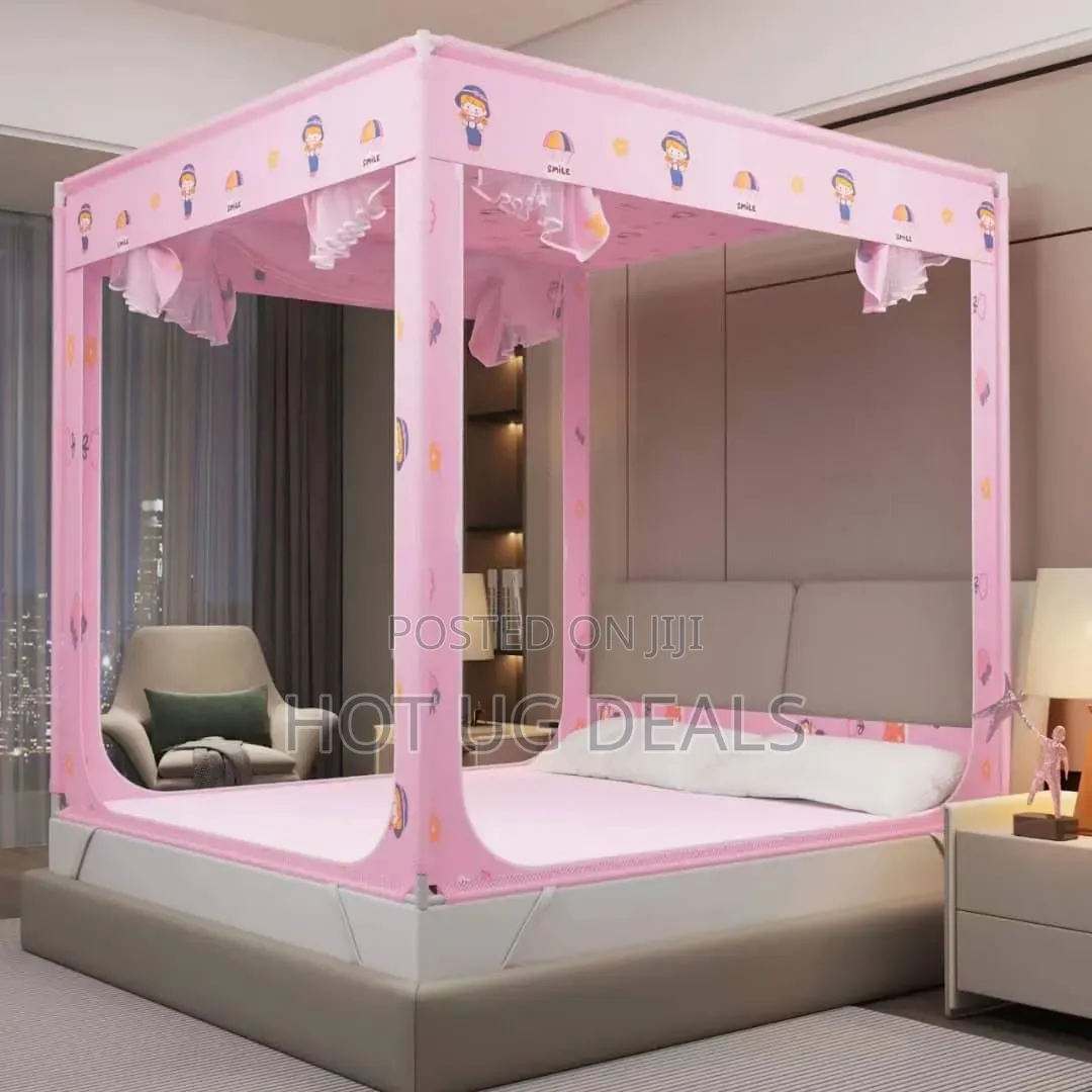 5x6 Canopy Bed Frame With an Integrated Mosquito Net
