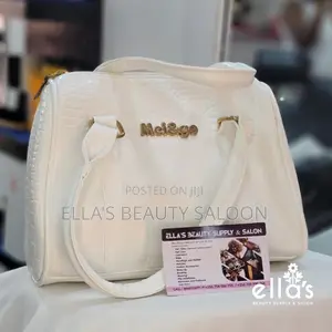 Ladies Leather Handbag (White, Mei Ge Brand Handbag, 2 in 1)