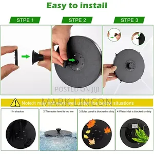 Garden Dream Floating Solar Water Fountain With 5 RGB LED Lights