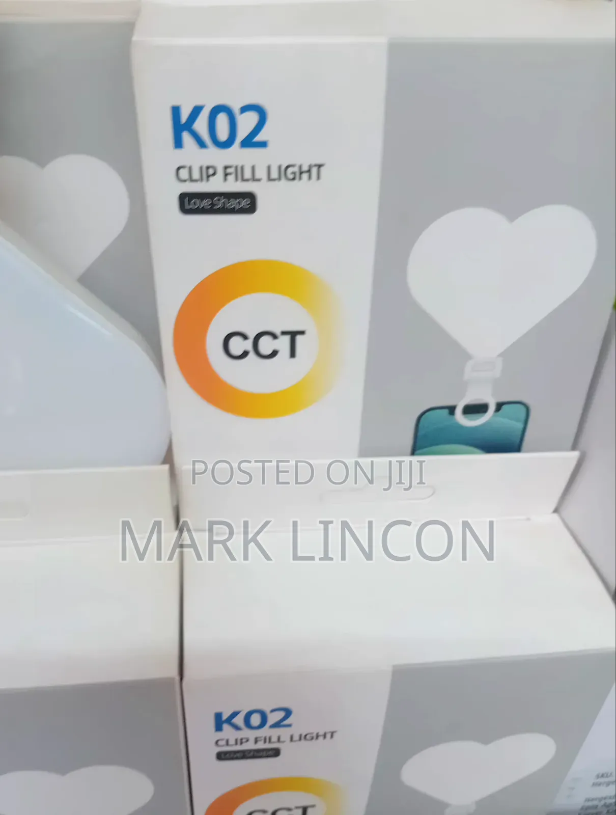  Heart Shape Clip on LED Selfie Fill Light for Phone Laptop