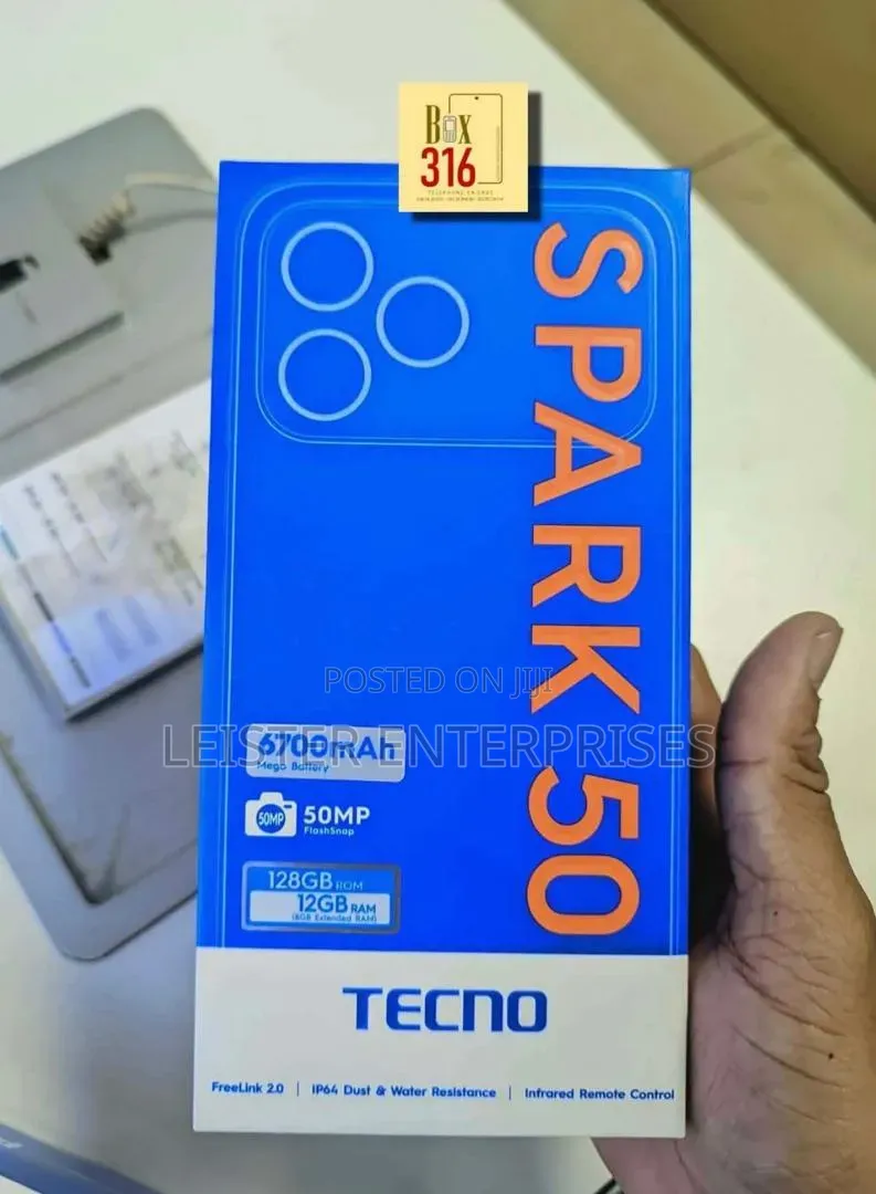 New Tecno Spark 50 128 GB Black
