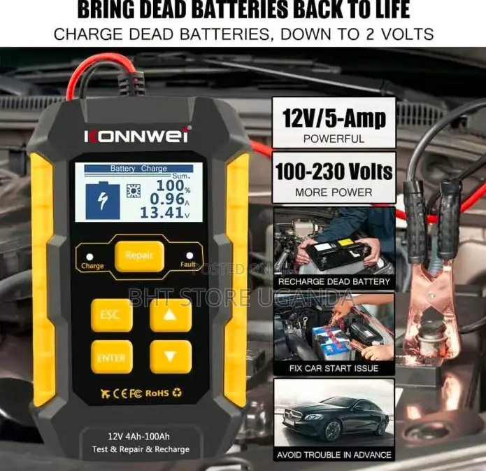 Konnwei KW510 Battery Tester, Charger and Repairer