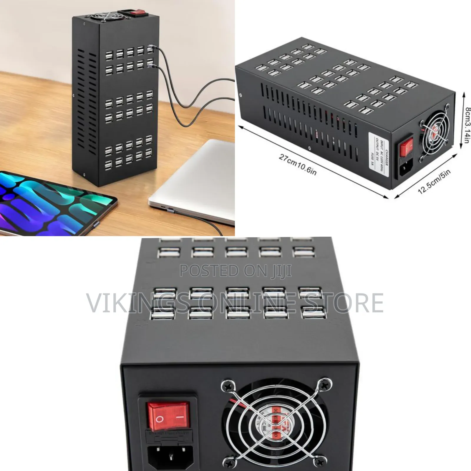 USB Charger, Adson 60 Port Portable USB Charging Station for Multiple