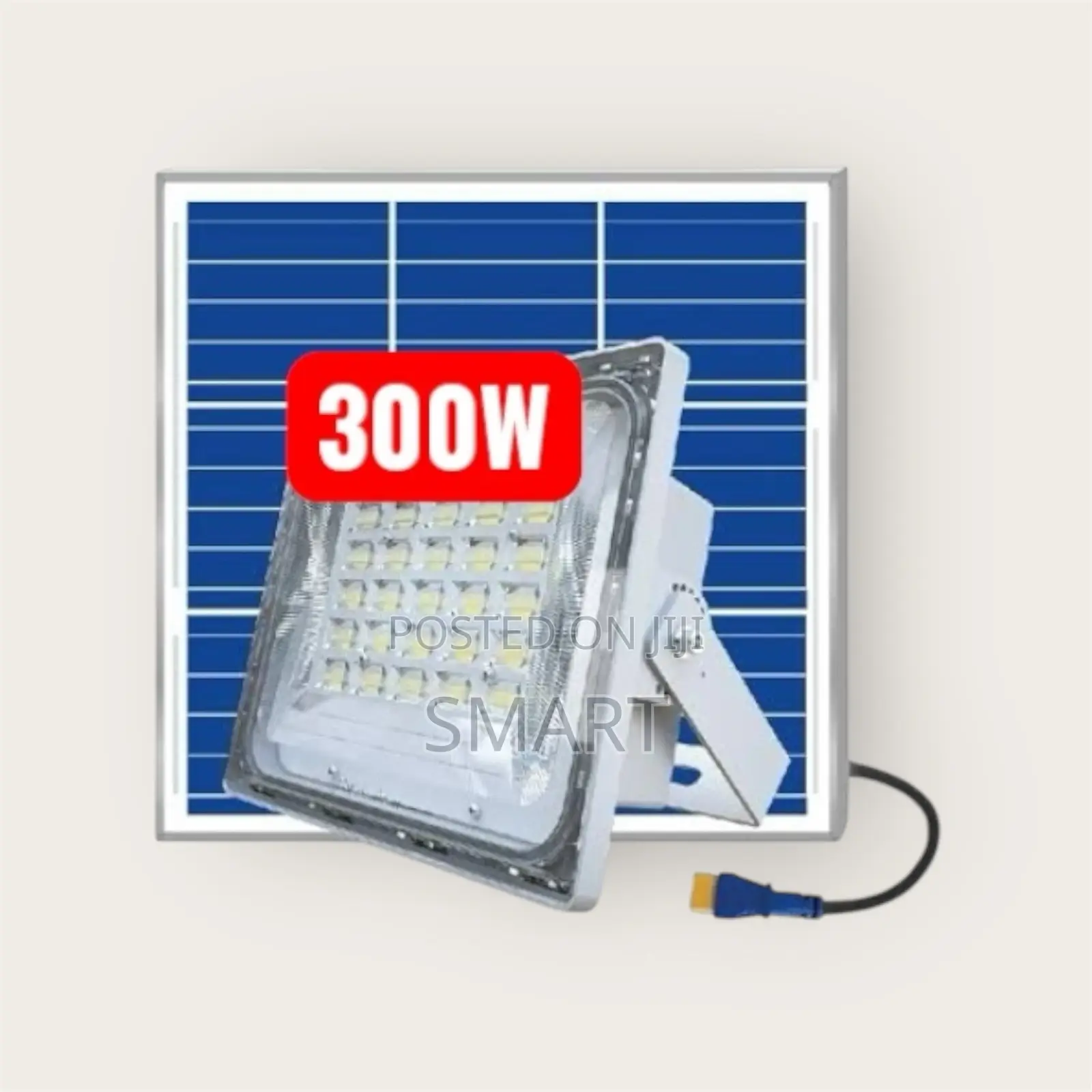 Blue Carbon 300W Solar Flood Light – Daylight Bright