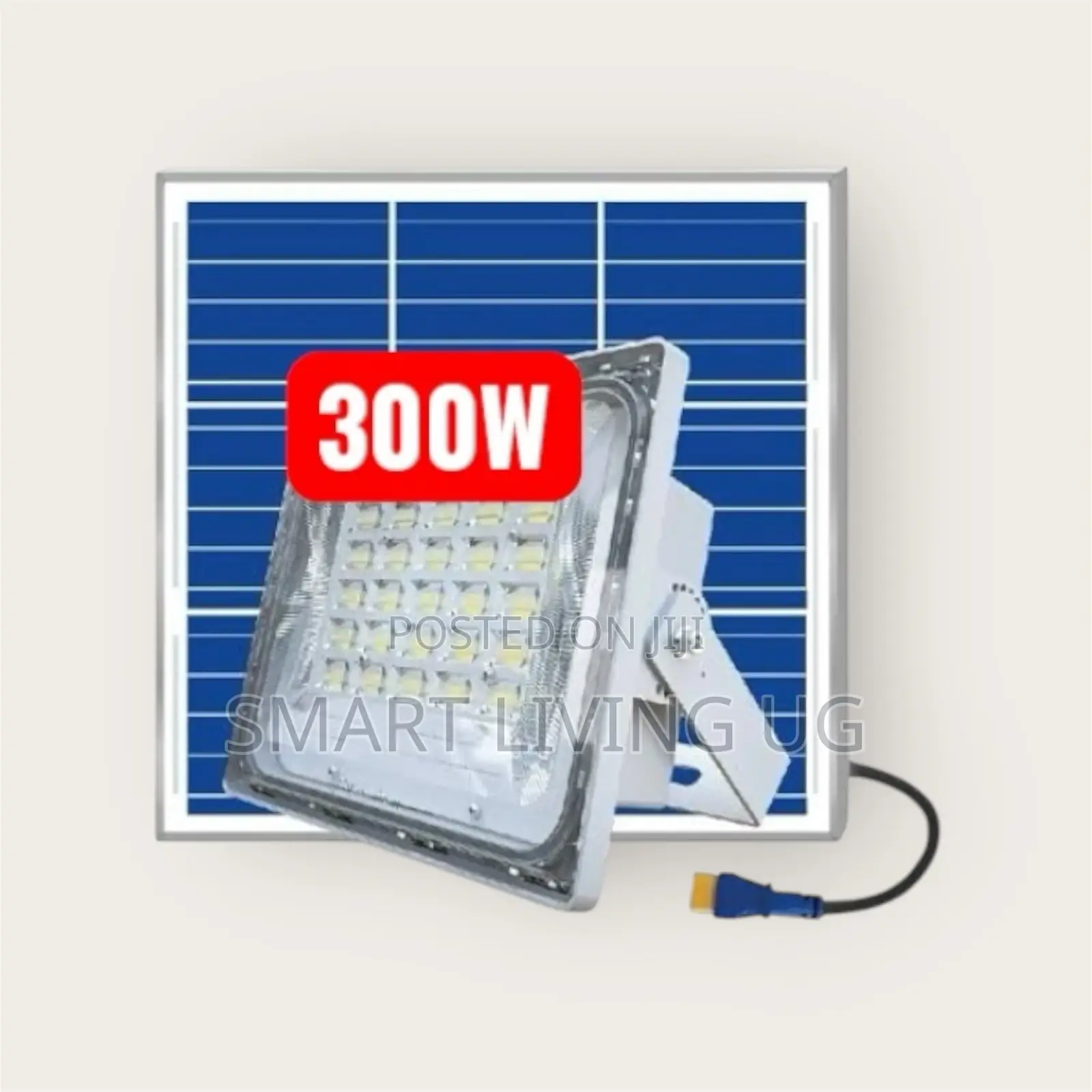 Blue Carbon 300W Solar Flood Light – Daylight Bright