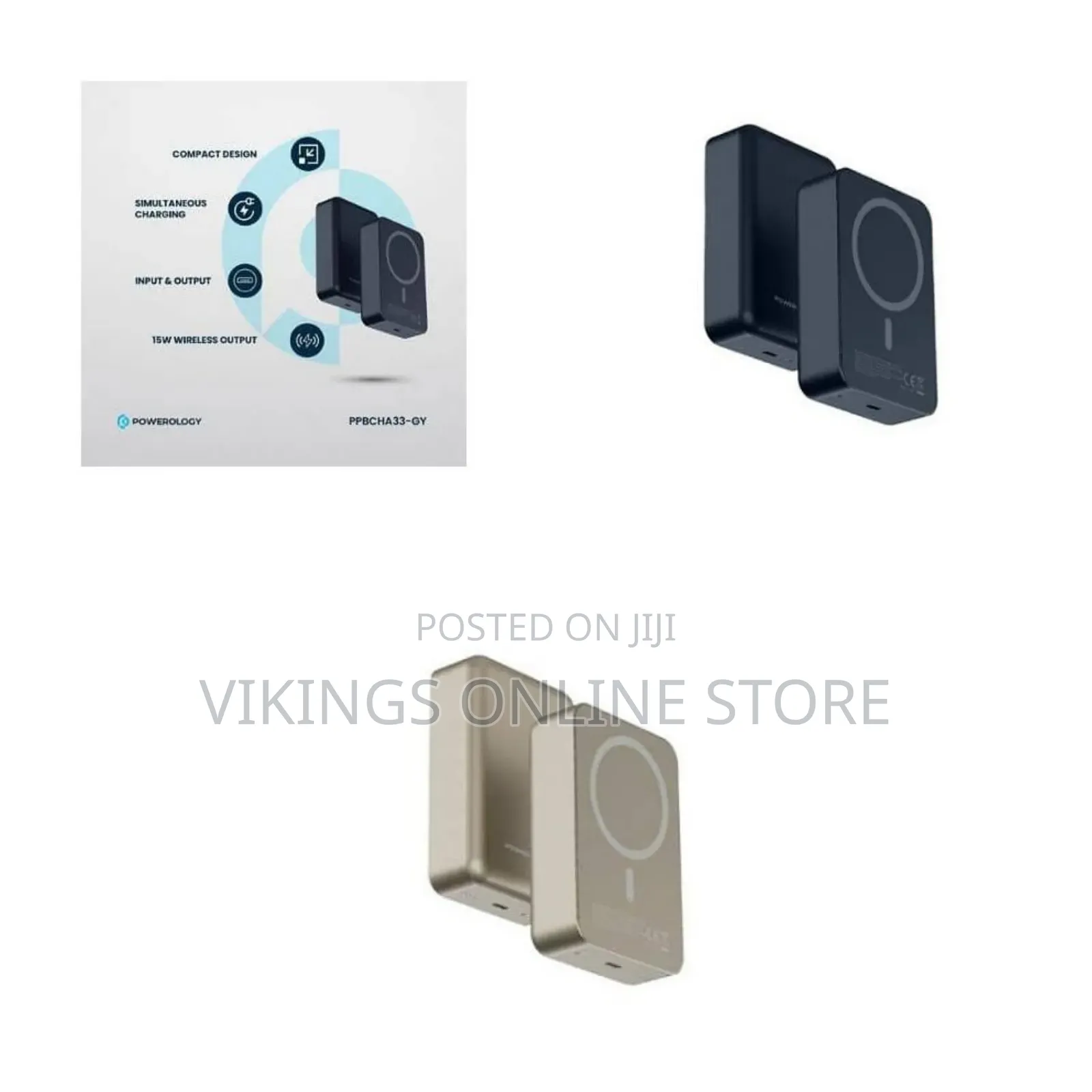 Powerology Magsafe Aluminum Power Banks, 20000 MAh Battery Capacity