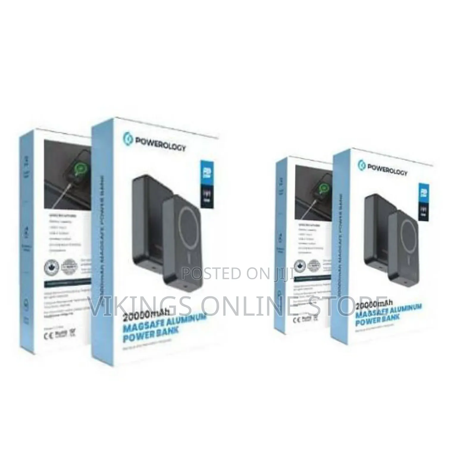 Powerology Magsafe Aluminum Power Banks, 20000 MAh Battery Capacity
