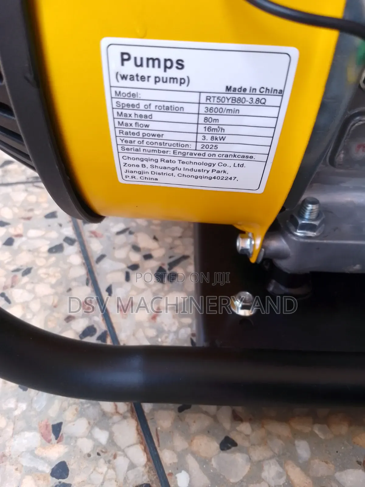 Irrigation System High Pressure Pump 100m Delivery Nozzle Suction
