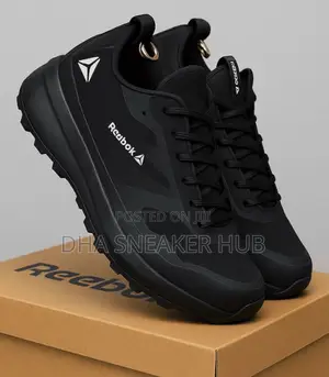 Reebok Black Trainers Comfortable Sneakers