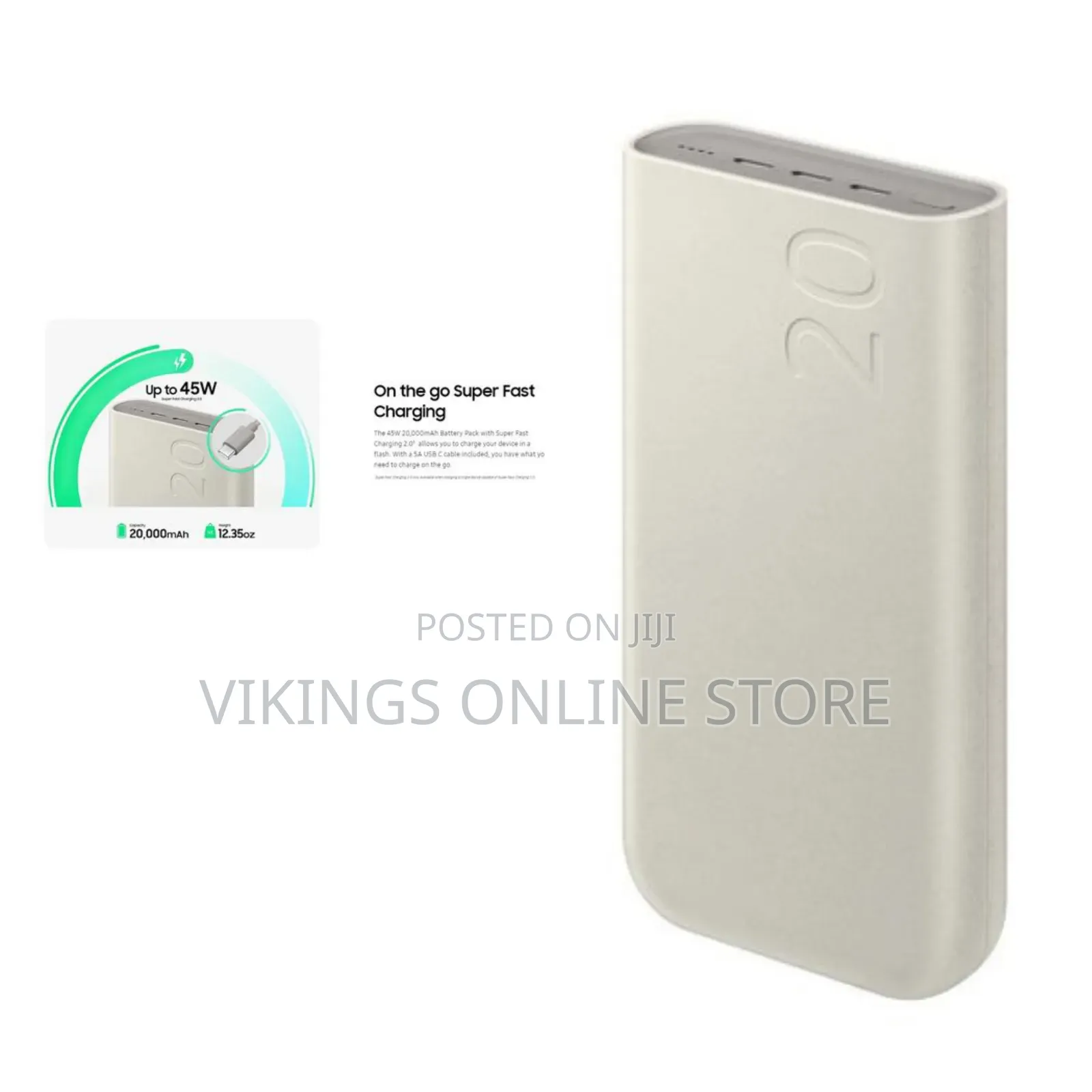 20,000 mAh USB C 45W PD Superfast Charging Power Bank 20000mah
