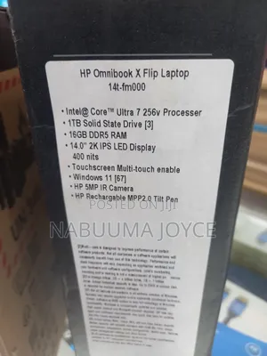 New Laptop HP OmniBook X Flip 14" 16GB Intel Core Ultra 7 SSD 1T