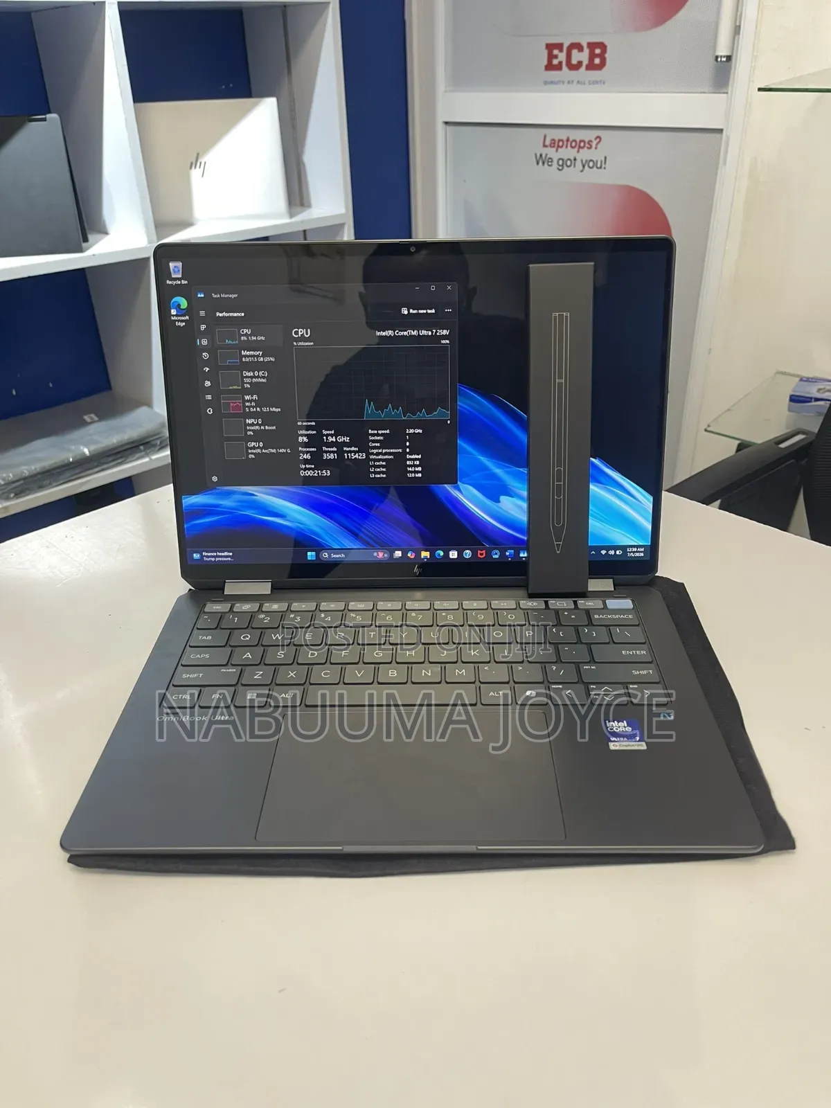 New Laptop HP OmniBook X Flip 14" 16GB Intel Core Ultra 7 SSD 1T