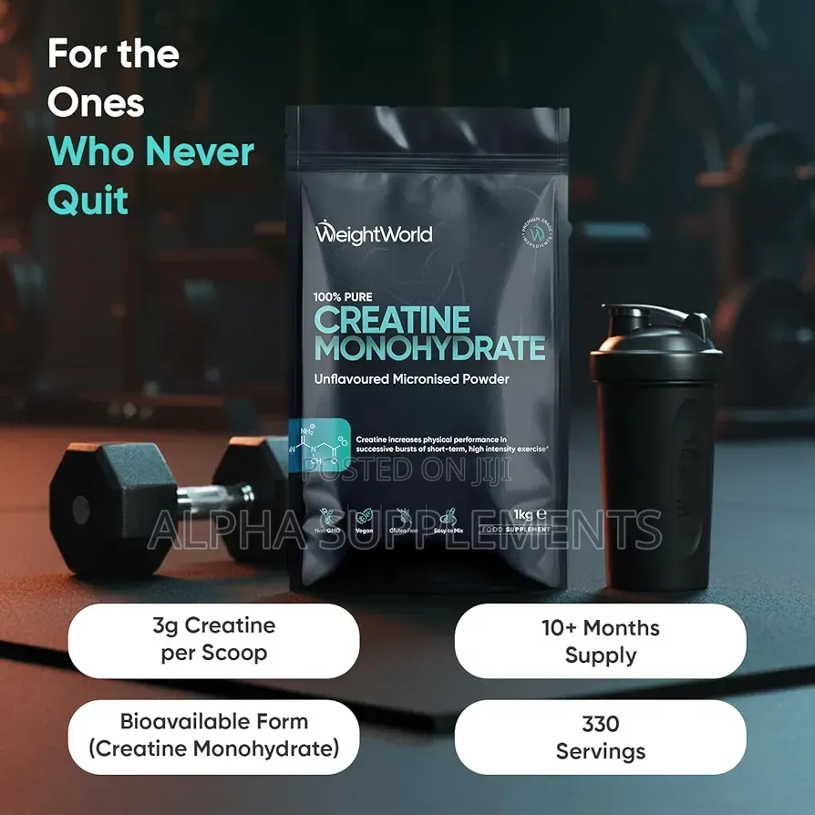 Weight World - Creatine Monohydrate Powder 1kg - 10+ Months Supply