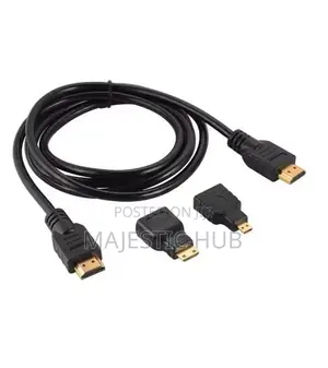 3-in-1 HDMI Male to Male Cable With Micro HDMI and Mini Adapter