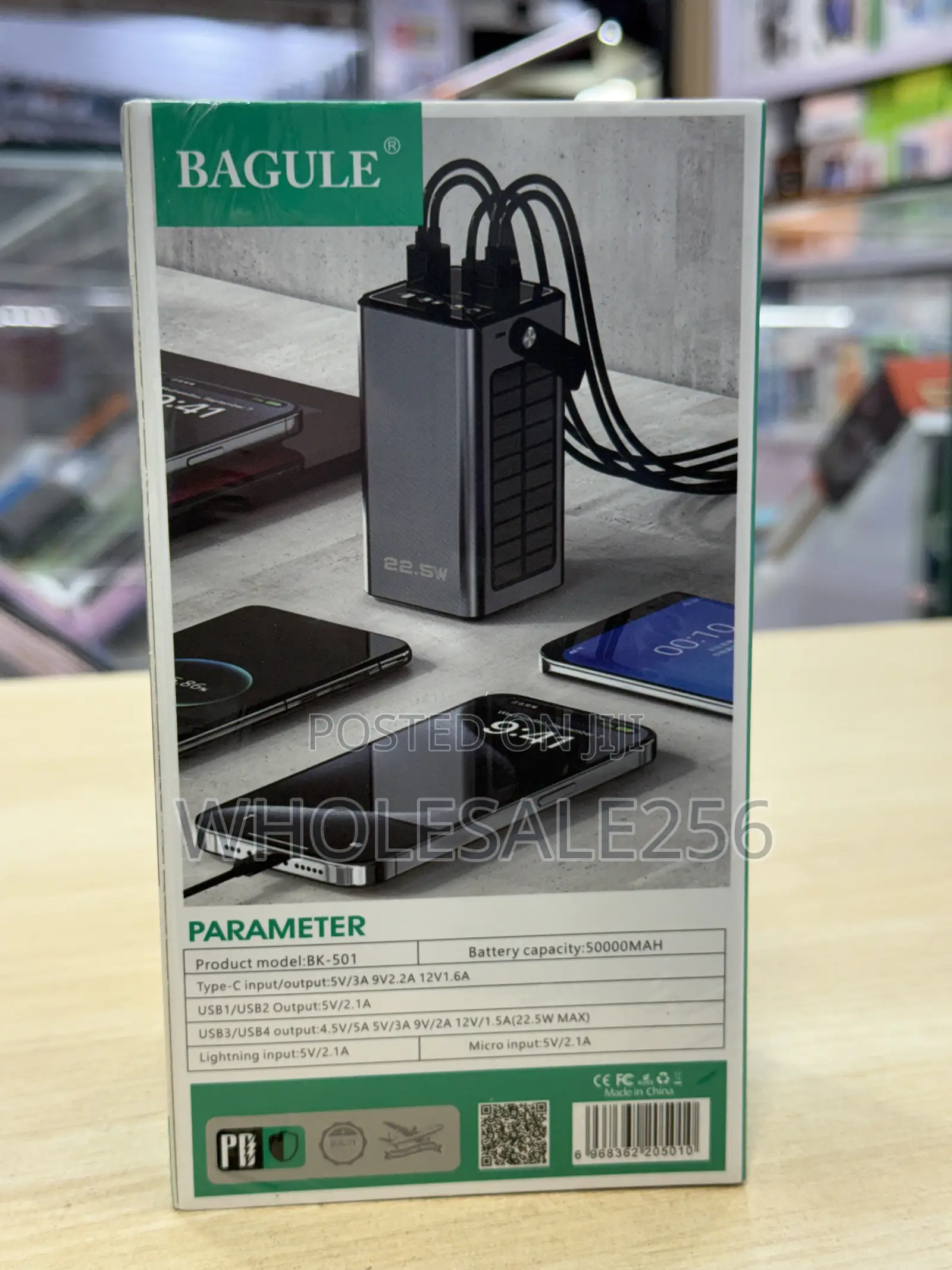 BAGULE BK-501 PowerBank Has 50000mAh Capacity , 22.5W Solar PowerBank