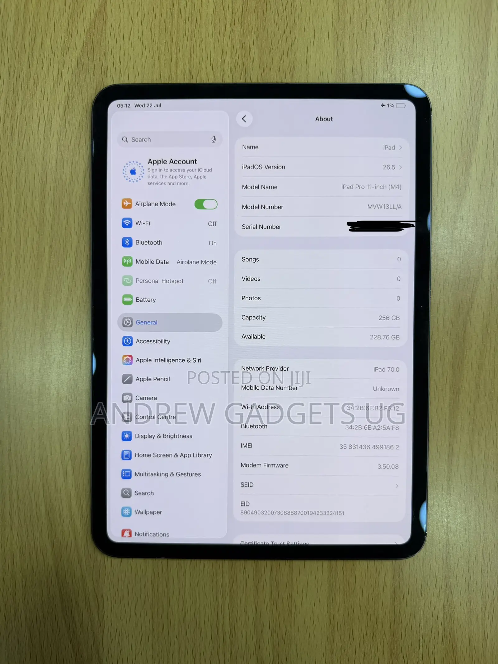 Apple iPad Pro 11 (2024) 256 GB Gray