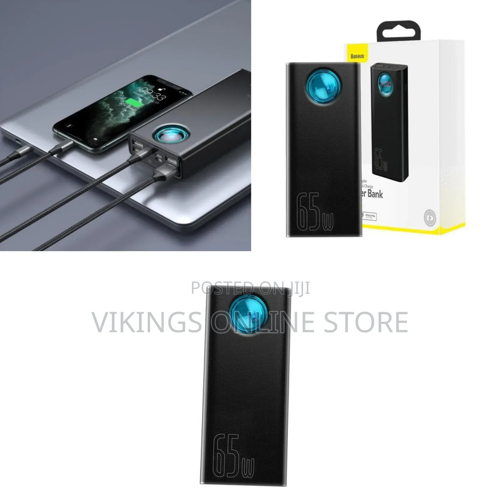 Baseus Amblight Digital Display Quick Charge Power Bank 30000mAh 65W