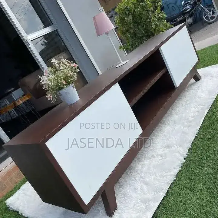 Wooden TV Stand With Shelves | TV Stand