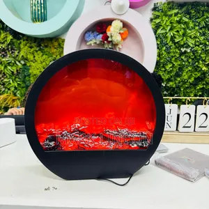 Portable LED Tabletop Fireplace Lantern With Realistic Flame Effect