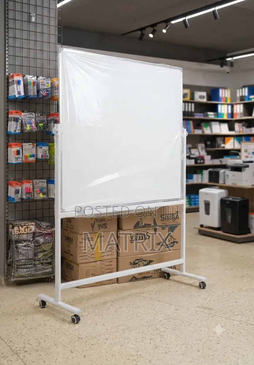 120x150cm White Board With Stand for Seminars With Free Markers