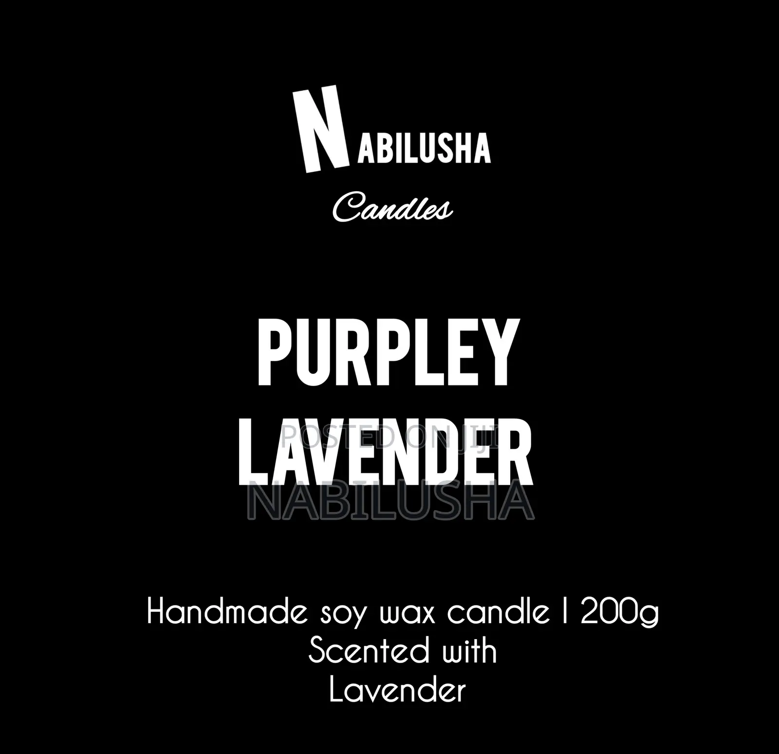 Purpley Lavender Scented Candle