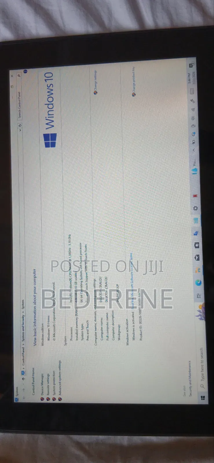 Laptop HP 4GB SSD 128GB
