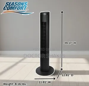 29-Inch Digiwave Branded Black Tower Fan